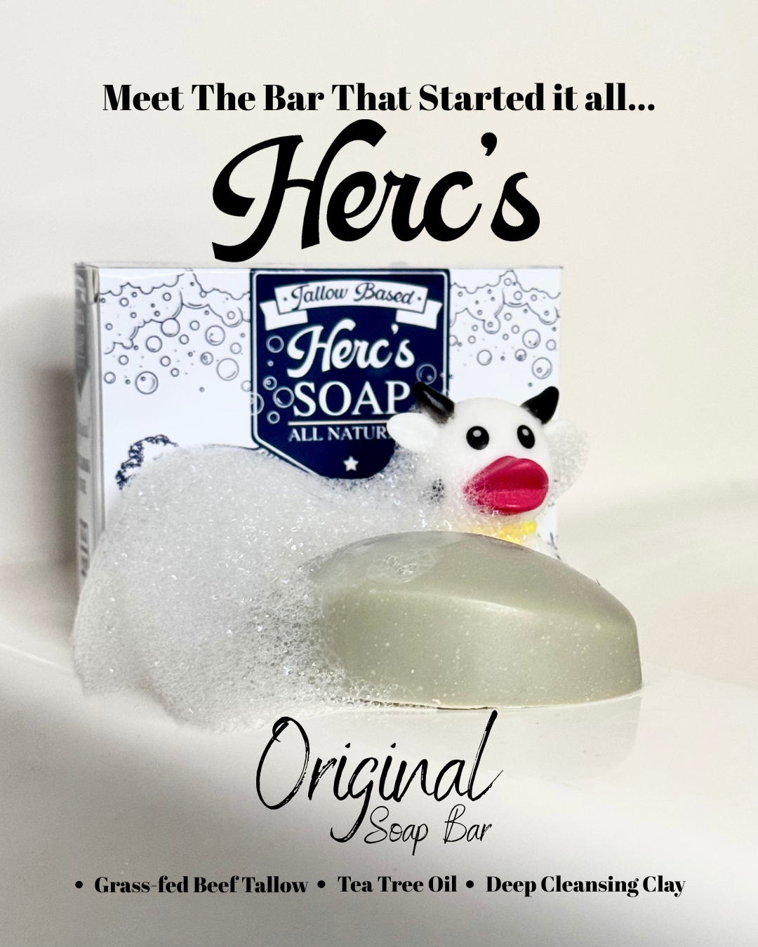 The Original Soap Bar - Grass-Fed Tallow · Bentonite Clay · Tea Tree