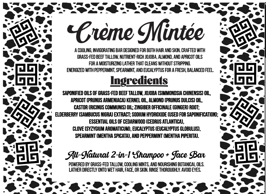 Shampoo & Face Beef Tallow Soap Bar