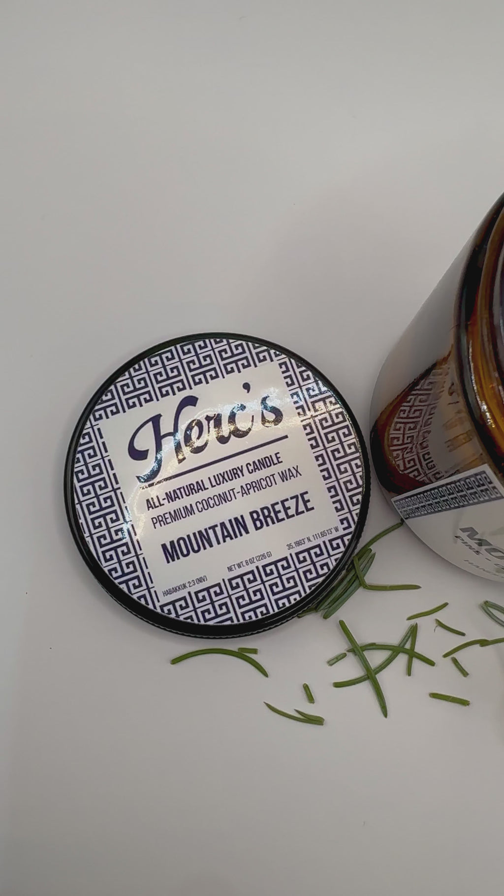 Mountain Breeze – Pine & Cedarwood Candle | Herc’s All Natural Luxury Candle